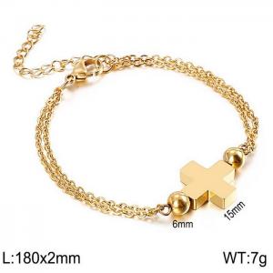 Stainless Steel Gold-plating Bracelet - KB138424-Z