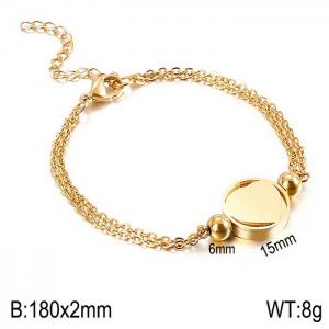 Stainless Steel Gold-plating Bracelet - KB138425-Z