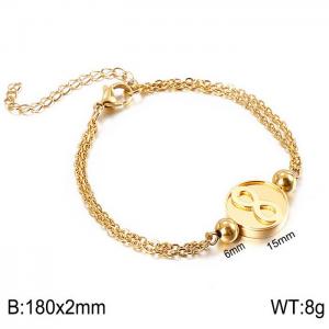 Stainless Steel Gold-plating Bracelet - KB138426-Z