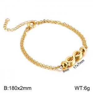 Stainless Steel Gold-plating Bracelet - KB138427-Z