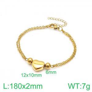 Stainless Steel Gold-plating Bracelet - KB138428-Z