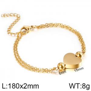 Stainless Steel Gold-plating Bracelet - KB138429-Z