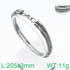 Hipip Men's Jewelry Double Chains Stainless Steel Bracelets Bangles Gift - KB138436-Z