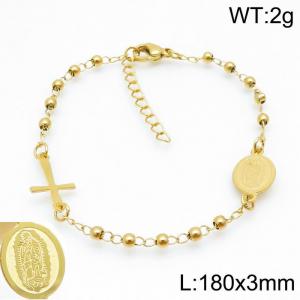 Stainless Rosary Bracelet - KB138629-HDJ