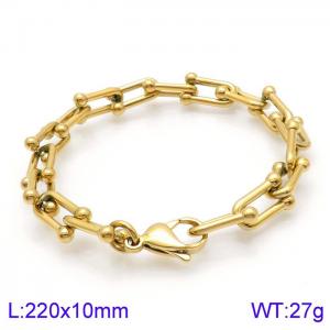 Stainless Steel Gold-plating Bracelet - KB138701-KFC