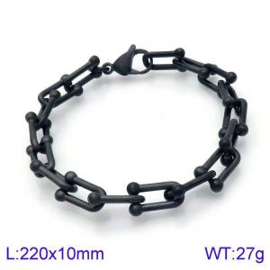 Stainless Steel Black-plating Bracelet - KB138703-KFC
