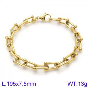 Stainless Steel Gold-plating Bracelet - KB138705-KFC