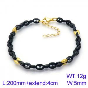Stainless Steel Black-plating Bracelet - KB138709-KFC