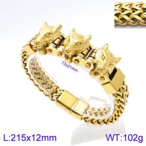 Stainless Steel Gold-plating Bracelet - KB138750-KFC