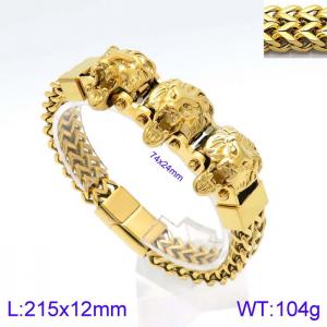 Stainless Steel Gold-plating Bracelet - KB138760-KFC