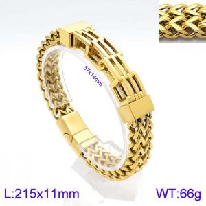 Stainless Steel Gold-plating Bracelet - KB138784-KFC