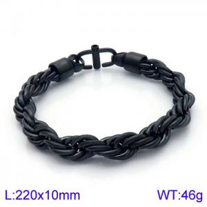 Stainless Steel Black-plating Bracelet - KB138809-KFC