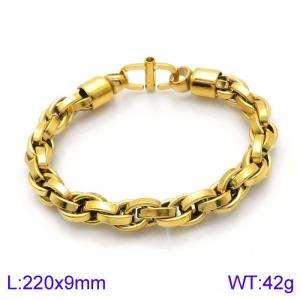 Stainless Steel Gold-plating Bracelet - KB138812-KFC