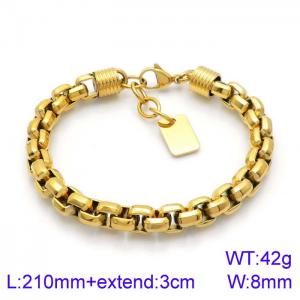 Stainless Steel Gold-plating Bracelet - KB138818-KFC