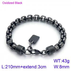 Stainless Steel Oxidized Black Bracelet - KB138822-KFC