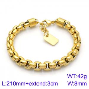 Stainless Steel Gold-plating Bracelet - KB138824-KFC