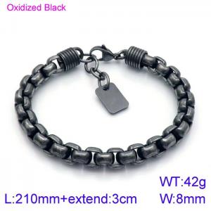 Stainless Steel Oxidized Black Bracelet - KB138826-KFC