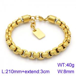 Stainless Steel Gold-plating Bracelet - KB138828-KFC