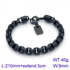 Stainless Steel Black-plating Bracelet - KB138831-KFC