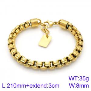 Stainless Steel Gold-plating Bracelet - KB138833-KFC