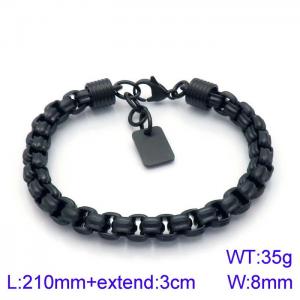 Stainless Steel Black-plating Bracelet - KB138835-KFC
