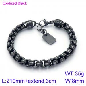Stainless Steel Oxidized Black Bracelet - KB138836-KFC