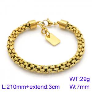 Stainless Steel Gold-plating Bracelet - KB138839-KFC