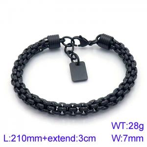 Stainless Steel Black-plating Bracelet - KB138843-KFC