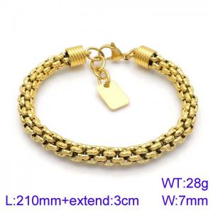 Stainless Steel Gold-plating Bracelet - KB138845-KFC