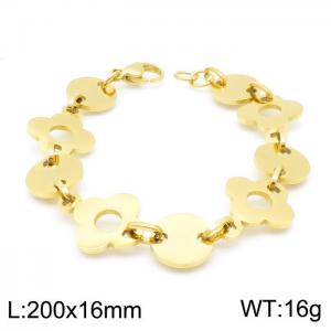 Stainless Steel Gold-plating Bracelet - KB139001-JM