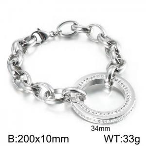 Stainless Steel Stone Bracelet - KB139006-Z