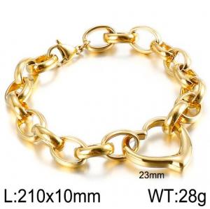 Stainless Steel Gold-plating Bracelet - KB139010-Z