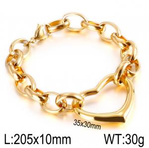 Stainless Steel Gold-plating Bracelet - KB139015-Z