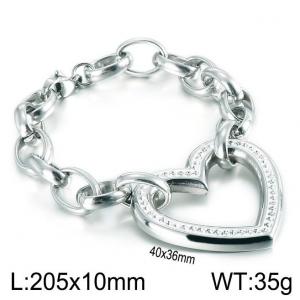 Stainless Steel Stone Bracelet - KB139019-Z