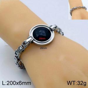 Stainless Steel Stone Bracelet - KB139189-Z