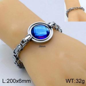 Stainless Steel Stone Bracelet - KB139191-Z