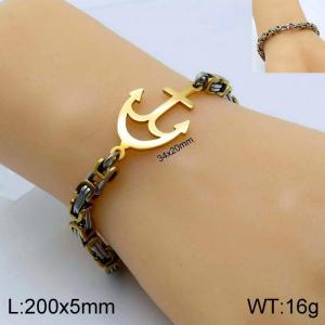 Stainless Steel Gold-plating Bracelet - KB139198-Z