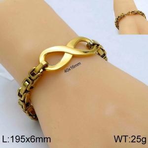 Stainless Steel Gold-plating Bracelet - KB139204-Z