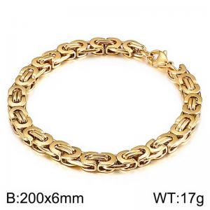 Stainless Steel Gold-plating Bracelet - KB139225-Z