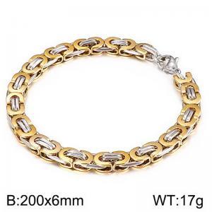 Stainless Steel Gold-plating Bracelet - KB139227-Z