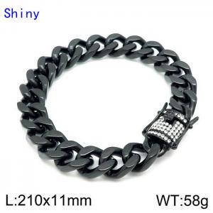 Stainless Steel Black-plating Bracelet - KB139246-Z