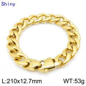 Stainless Steel Gold-plating Bracelet - KB139249-Z