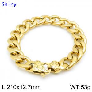 Stainless Steel Gold-plating Bracelet - KB139255-Z