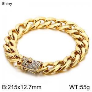 Stainless Steel Gold-plating Bracelet - KB139261-Z