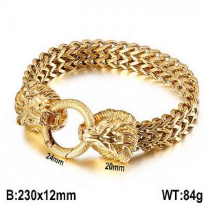 Stainless Steel Gold-plating Bracelet - KB139267-K