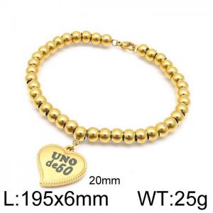 Stainless Steel Gold-plating Bracelet - KB139304-Z