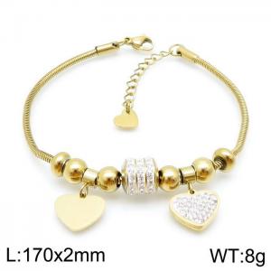 Stainless Steel Stone Bracelet - KB139400-MW