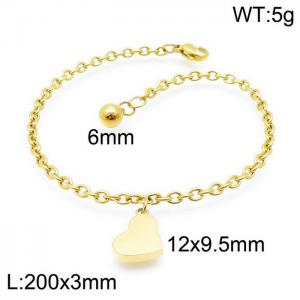 Stainless Steel Gold-plating Bracelet - KB139472-Z