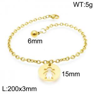 Stainless Steel Gold-plating Bracelet - KB139478-Z