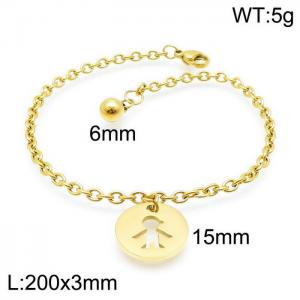 Stainless Steel Gold-plating Bracelet - KB139479-Z